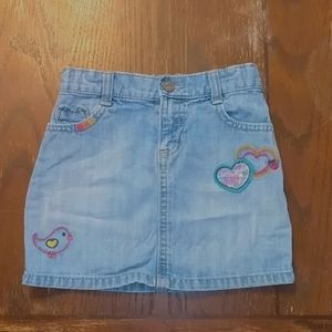 childrens jean skirt
